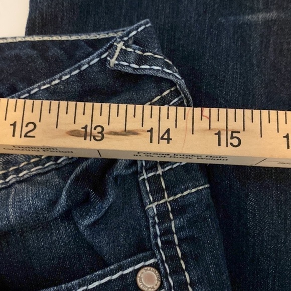 Maurices boot cut jeans size 3/4 regular white stitching - Picture 3 of 9